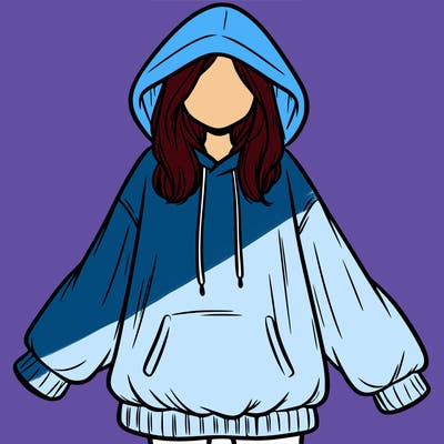 girl in oversized hoodie