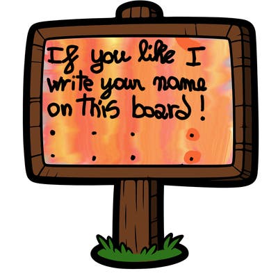 a blank sign