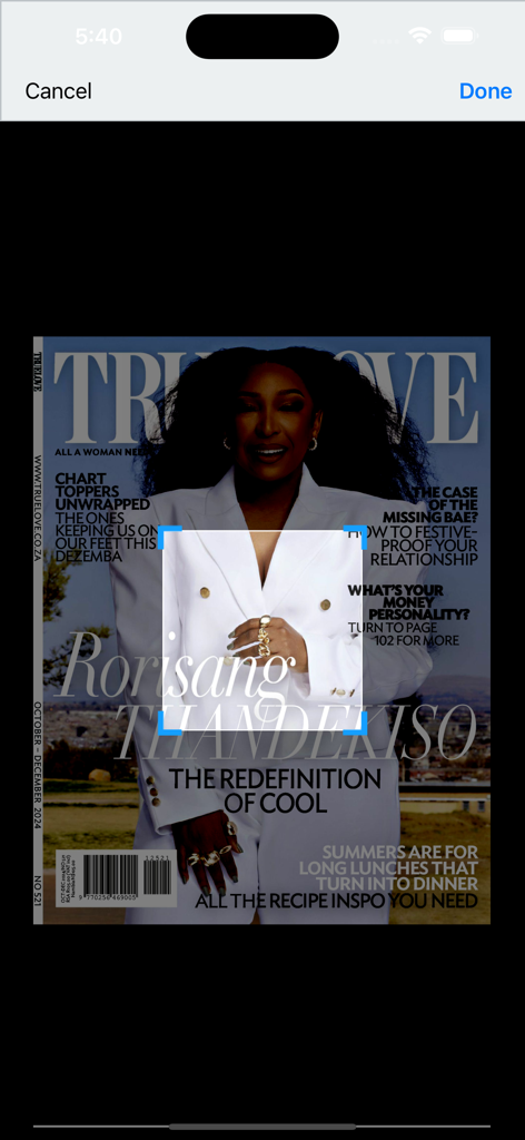 True Love SA - True Love South Africa magazine cover featuring Rorisang Thandekiso