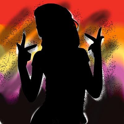 realistic teenage girl with braids and a beanie and crop top doing 🫶🏼