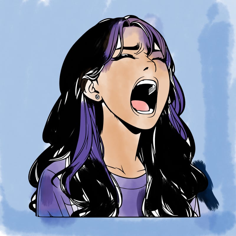 screaming realistic, girl