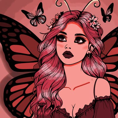 butterfly fairy realistic girl