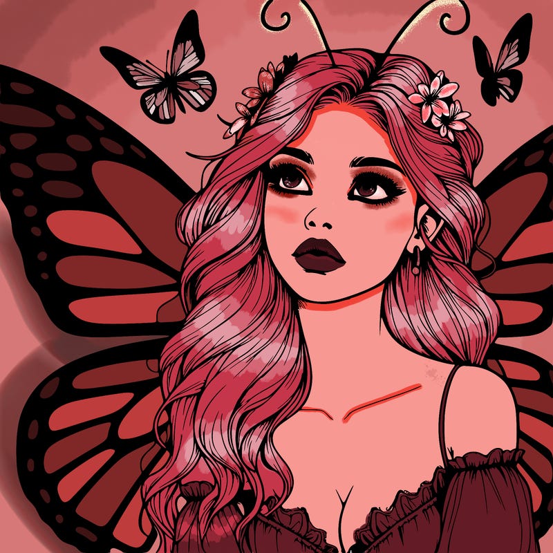 butterfly fairy realistic girl