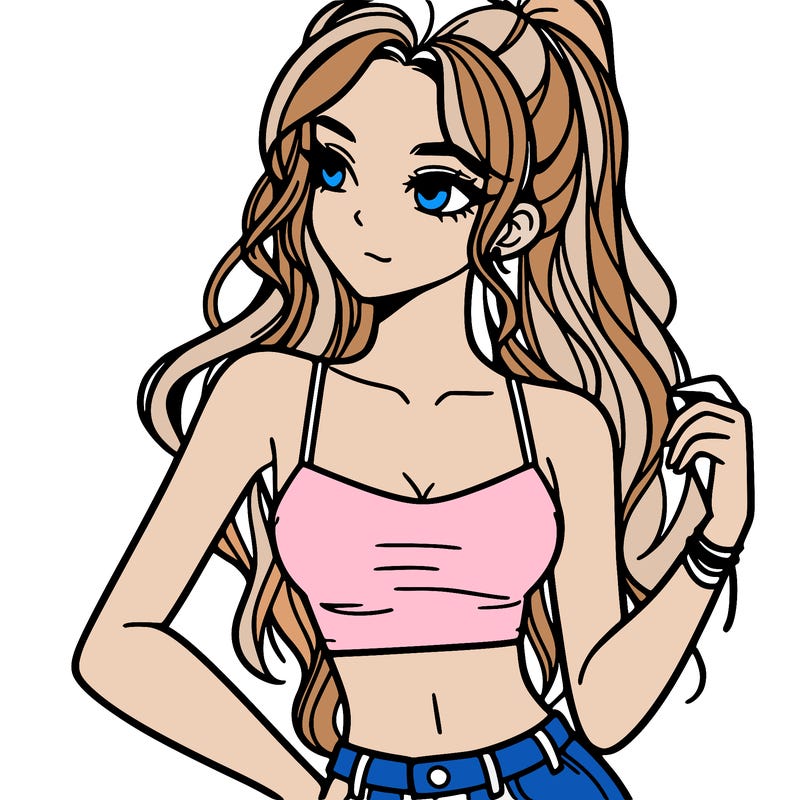 girl in crop top