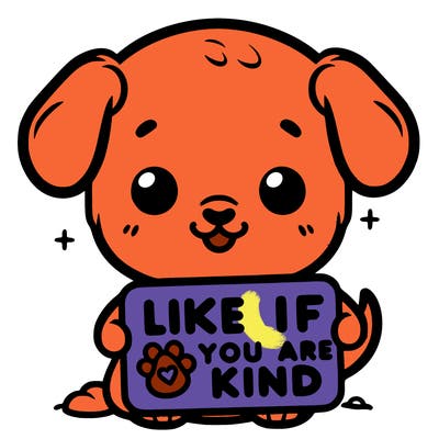 make a sign that says like if you are kind with a cute little dog