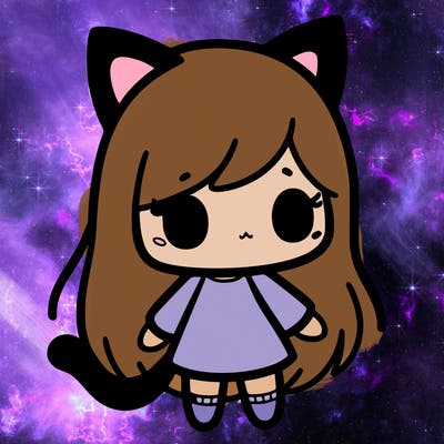 girl with cat ears and tail