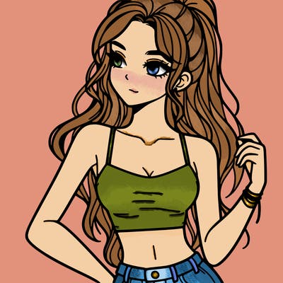 girl in crop top