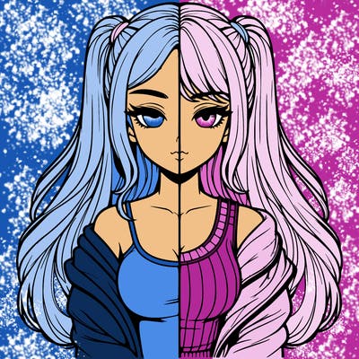 realistic girl split