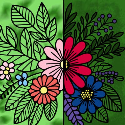 flowers split