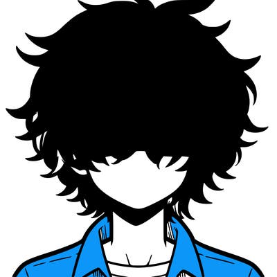 manga boy fluffy hair covering his eyes
