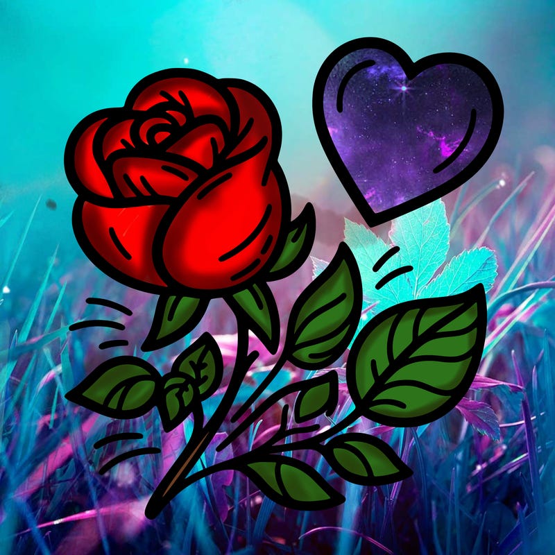 rose and heart
