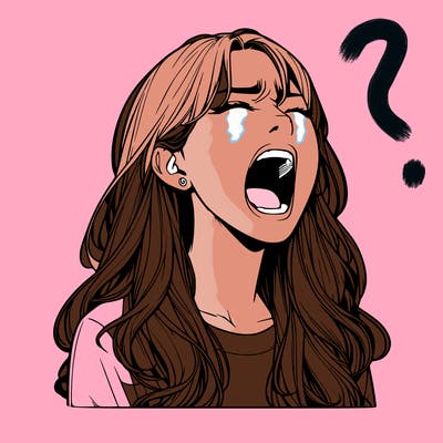 screaming realistic, girl