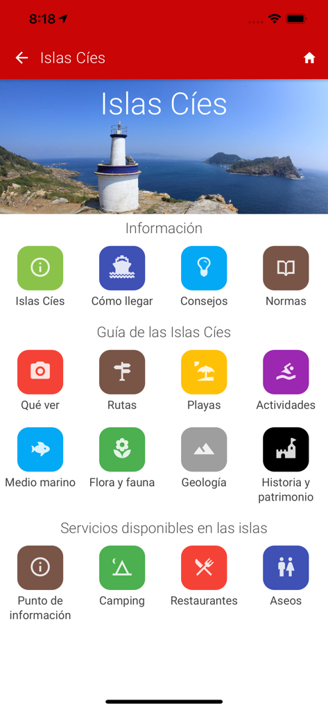Vigo App - Concello de Vigo - Cies Islands travel guide and services on the Vigo App