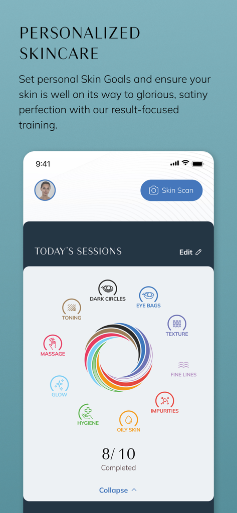 GESKE: German Beauty Tech - GESKE app dashboard showing personalized skincare sessions and daily progress tracking