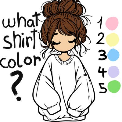 girl with baggy sweatshirt and messy bun