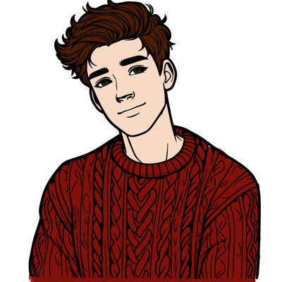 realistic guy with a beautiful jumper