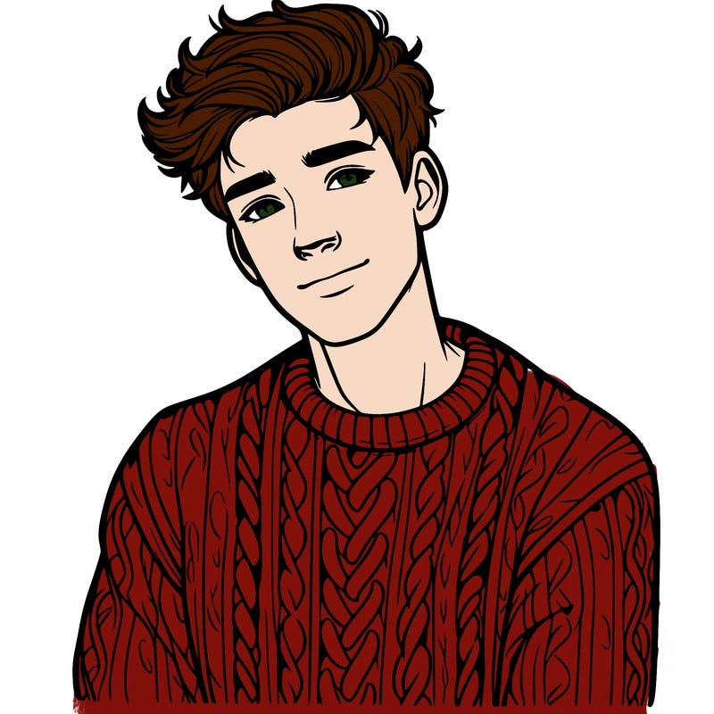 realistic guy with a beautiful jumper