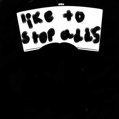 girl with blank sign