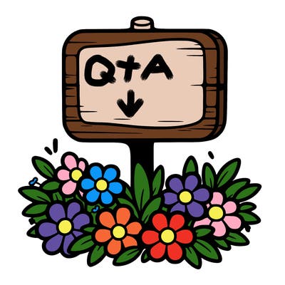 blank sign with flowers around it