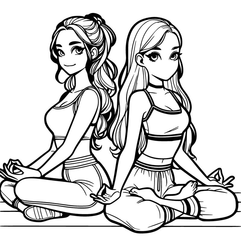 2 realistic teenage girls doing 🫰