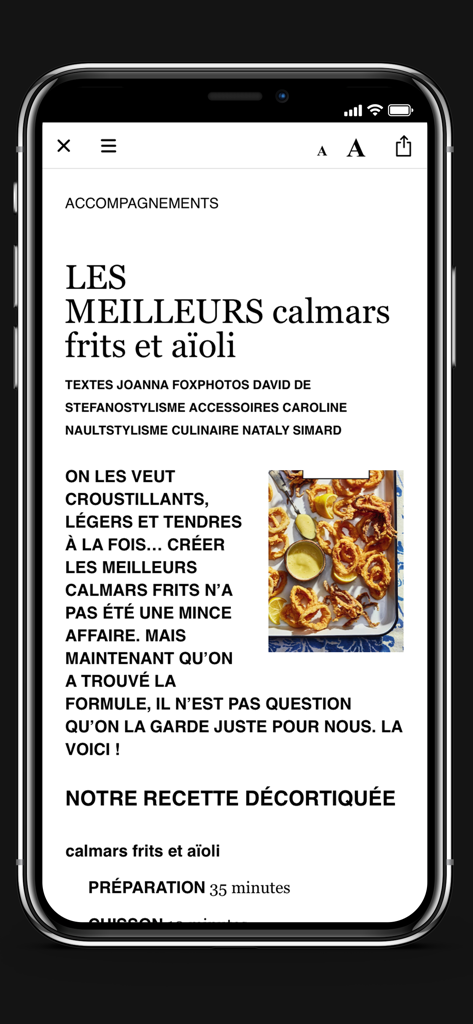 Magazine RICARDO - Ein Rezeptartikel für frittierten Tintenfisch und Aioli in der Magazin RICARDO App