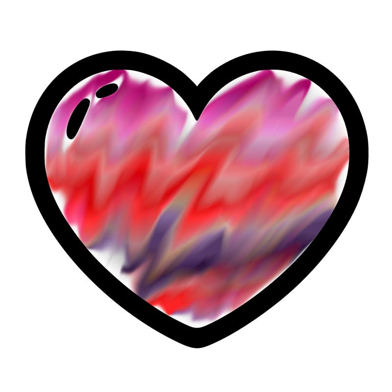 a blank heart