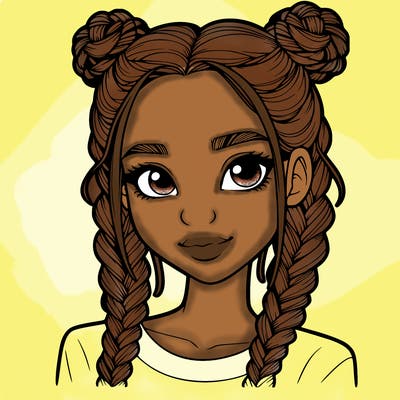 realistic girl with braids