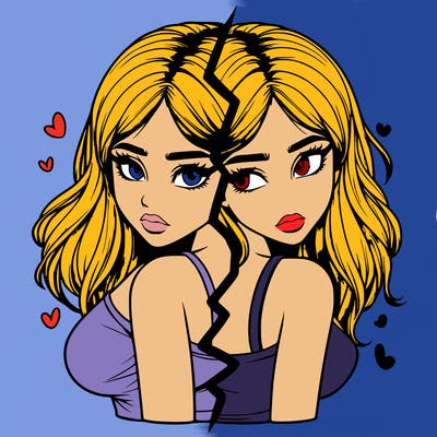 realistic girl split