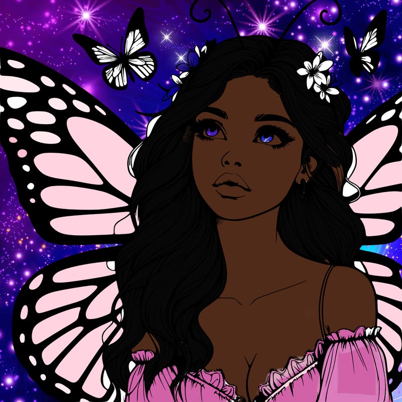 butterfly fairy realistic girl