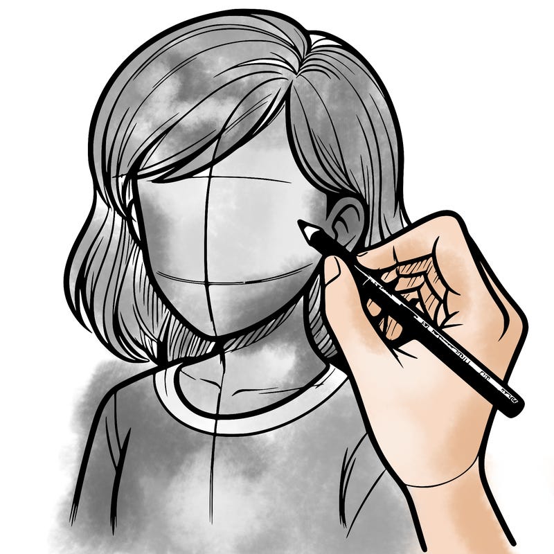 drawing a realistic person