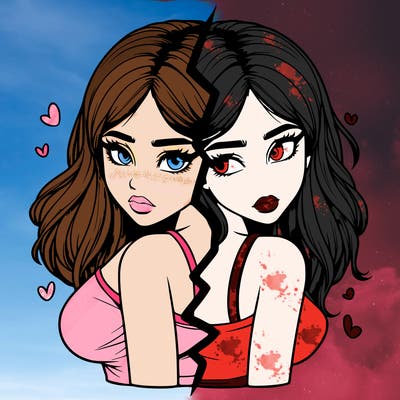 realistic girl split