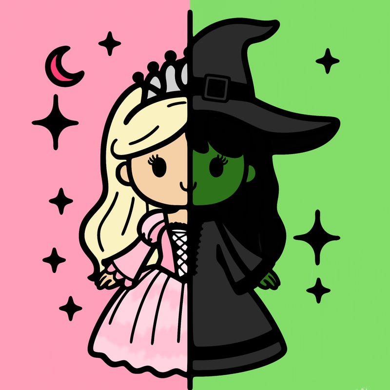 split princess and witch