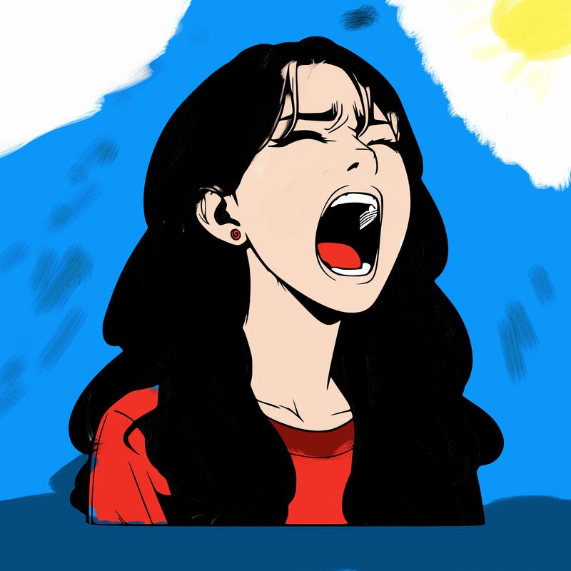 screaming realistic, girl