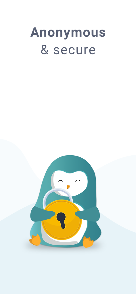 Wysa: Mental Wellbeing AI - Wysa penguin mascot holding a padlock with the text Anonymous and secure