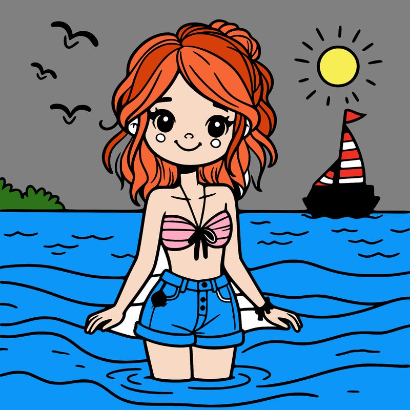girl at the beach