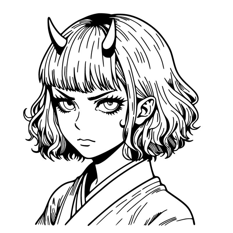 devil girl realistic