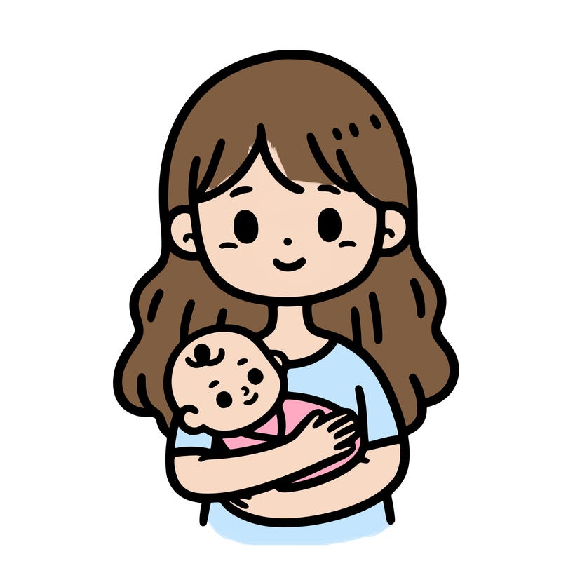 girl holding baby
