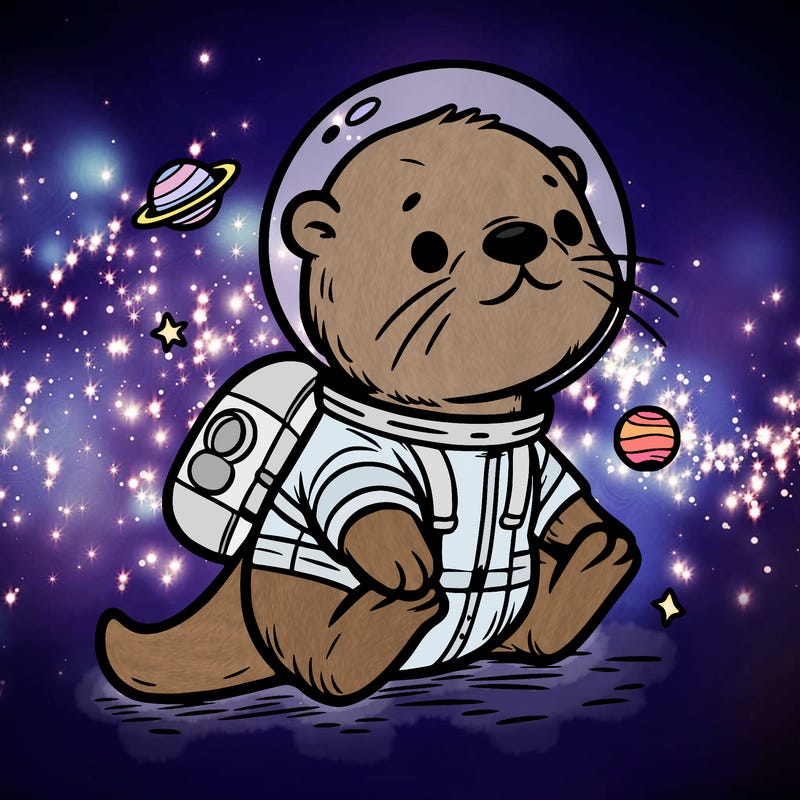 otter in a space suit