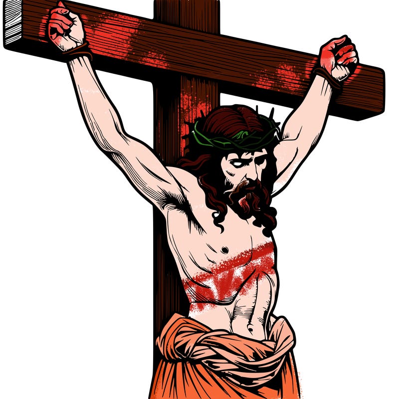 jesus realistic on the cross