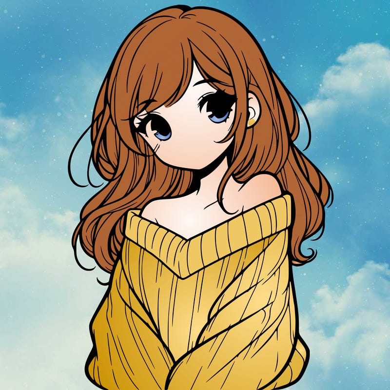 shy pretty girl wearing a sweater that is falling off one shoulder portrait