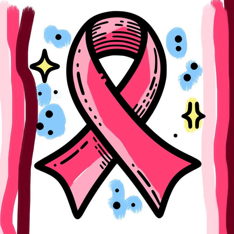 ribbon symbol of national breast cancer awareness month
