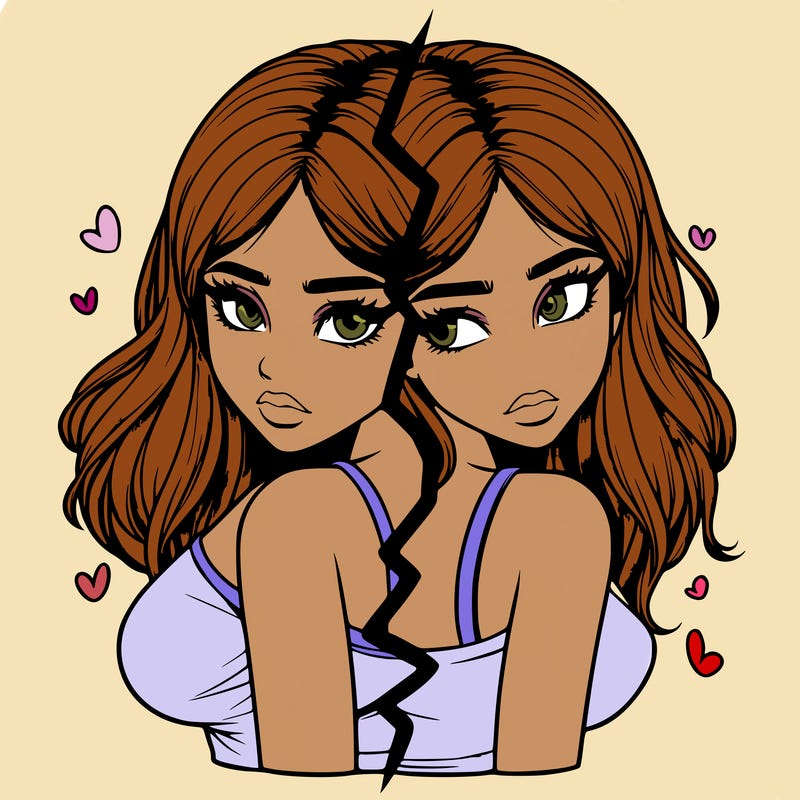 realistic girl split