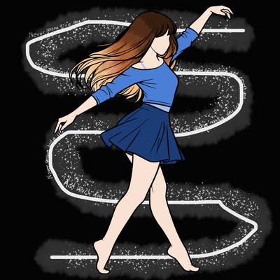 realistic girl danceing