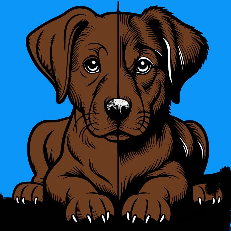 realistic dog split picture