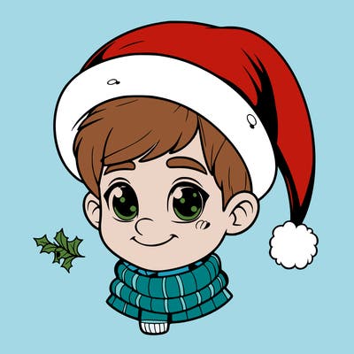 realistic christmas boy