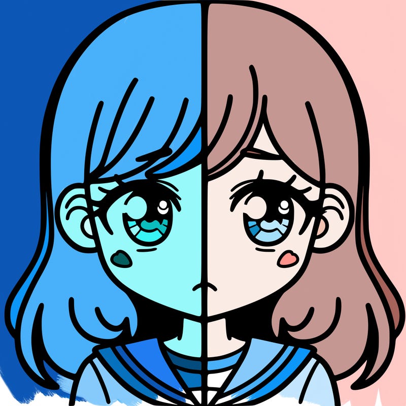 a split of a girl