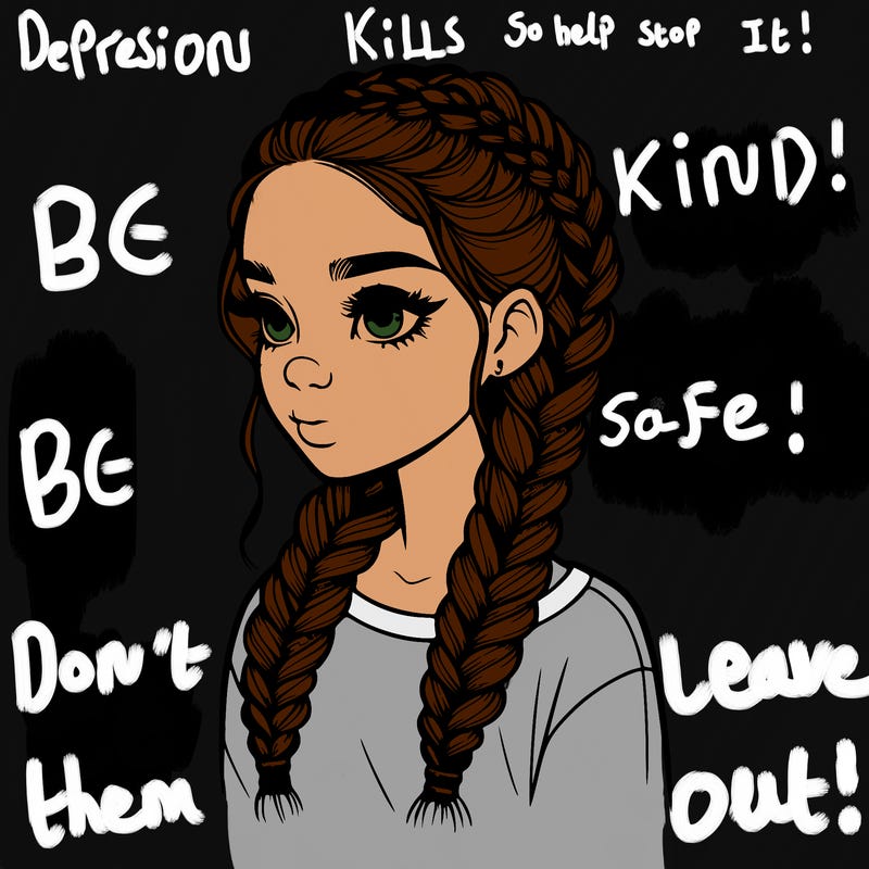 realistic girl with braids