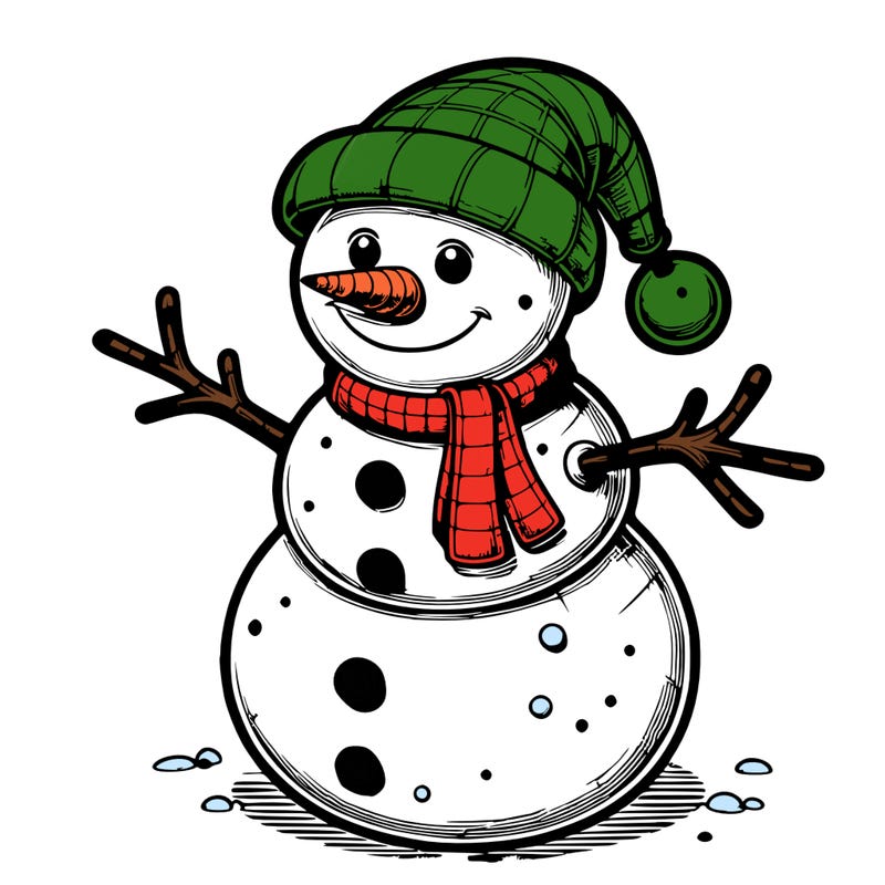 realistic christmas snowman