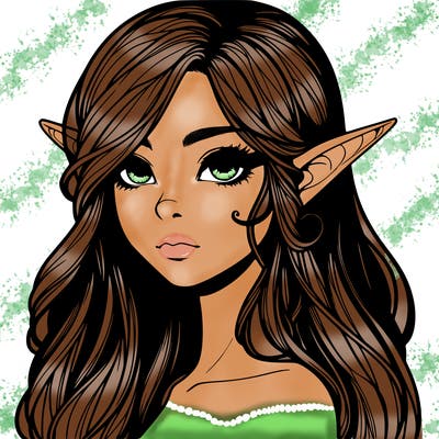 elf girl realistic dark fantasy