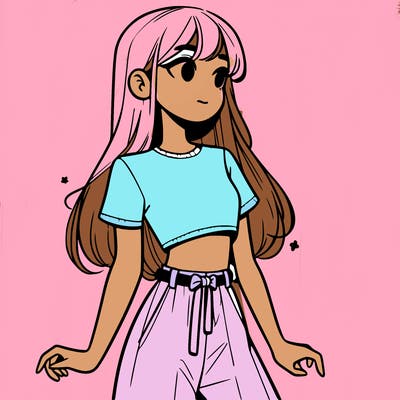 girl in a cute crop top